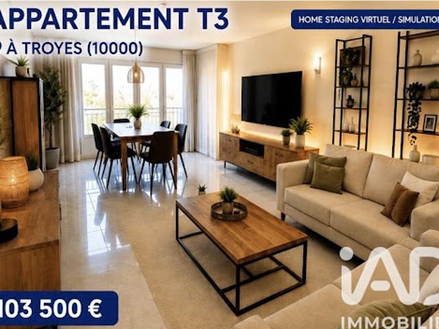 Vente Appartement 3 pièces 76 m2 Troyes