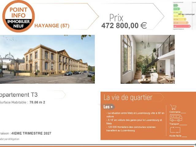 Vente Appartement 3 pièces 78.86 m2 Hayange