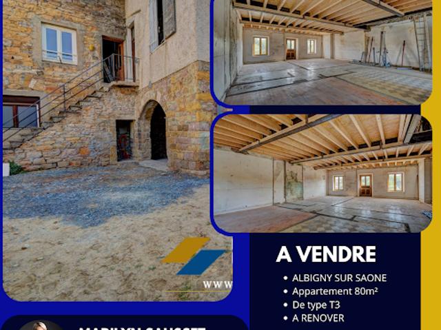 Vente Appartement 3 pièces 80 m2 Albigny sur Saône