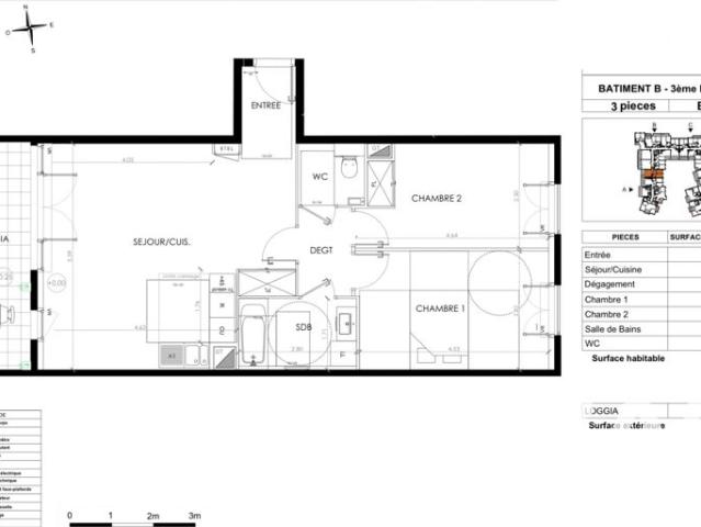 Vente Appartement 3 pièces