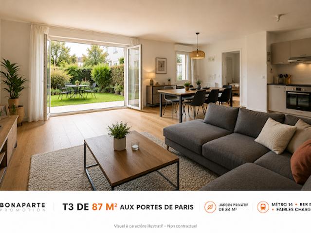 Vente Appartement 3 pièces 87 m2 Gentilly