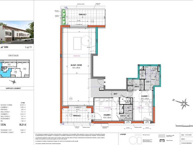 Vente Appartement 3 pièces 98 m2 La Turballe