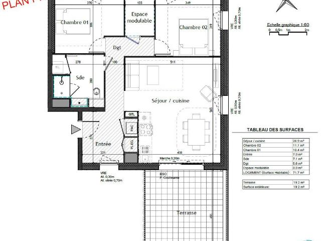 Vente Appartement 3 pièces