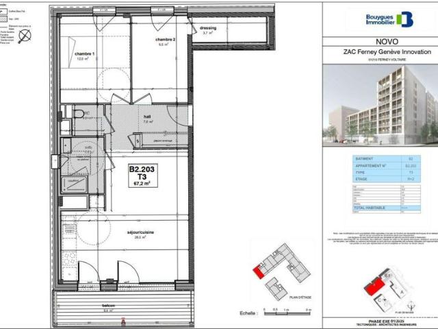 Vente Appartement 3 pièces