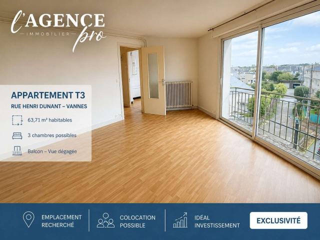 Vente appartement 3 pièces Vannes 56