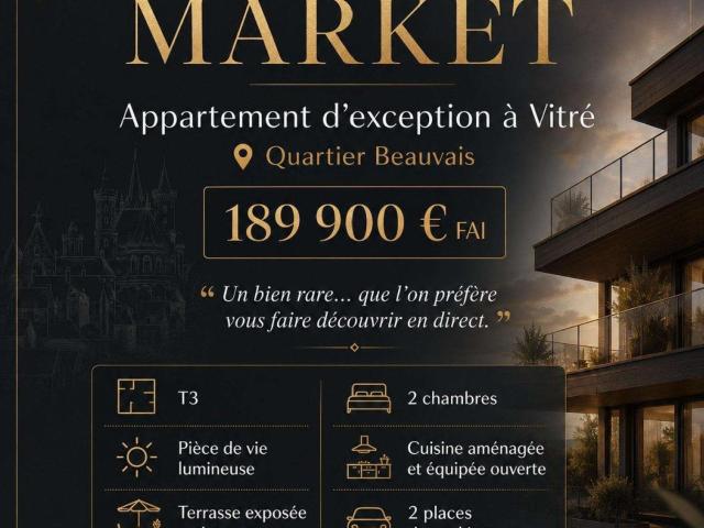 Vente appartement 3 pièces Vitré Pavillon Maisons Rouges 35