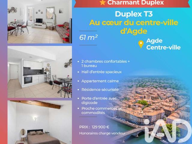 Vente appartement 3 pièces Agde 34