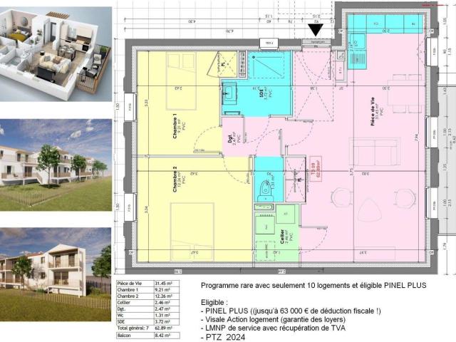 Vente appartement 3 pièces Barbâtre 85