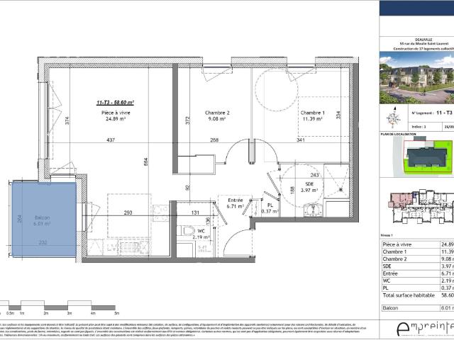 Vente appartement 3 pièces Deauville 14