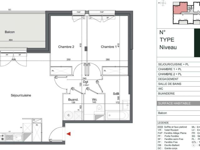 Vente appartement 3 pièces Mérignac 33