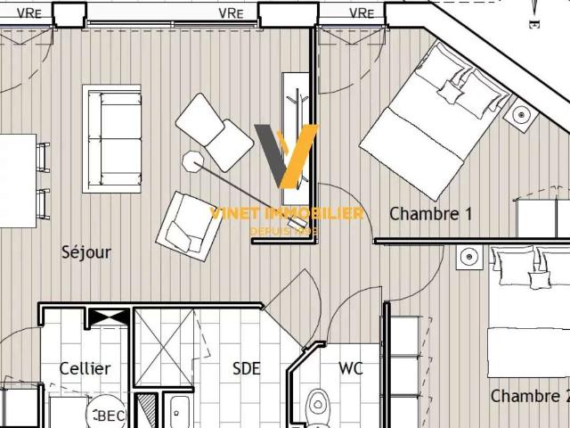 Vente appartement 3 pièces Montbert 44