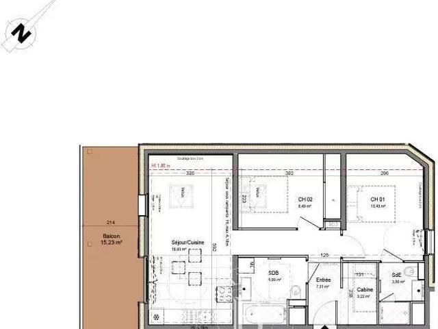 Vente appartement 3 pièces Morzine 74