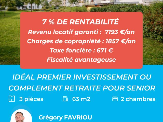 Vente appartement 3 pièces Nantes 44