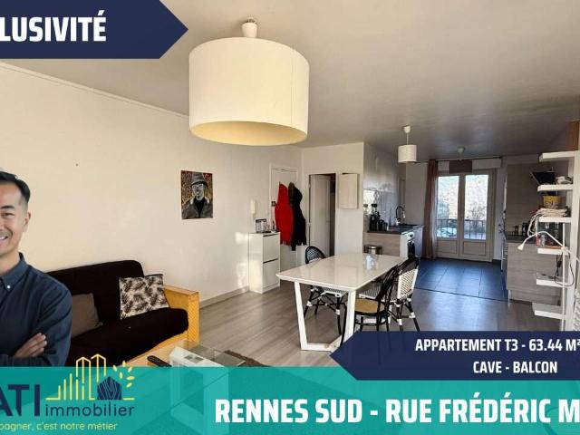 Vente appartement 3 pièces Rennes Sainte Thérèse 35