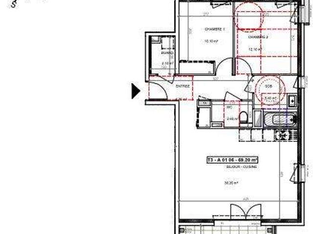Vente appartement 3 pièces Saint Paul de Varces 38