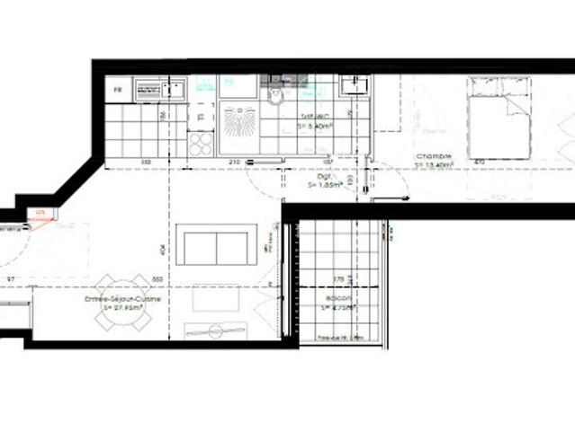 Vente Appartement 2 pièces 48.6 m2 Sainte genevieve des bois