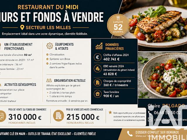 Vente Fond de commerce 0 pièces 80 m2 Les milles