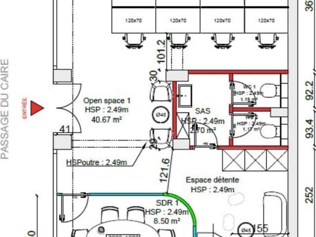 Vente bureaux Paris 2 Sentier, proche transports et commerces