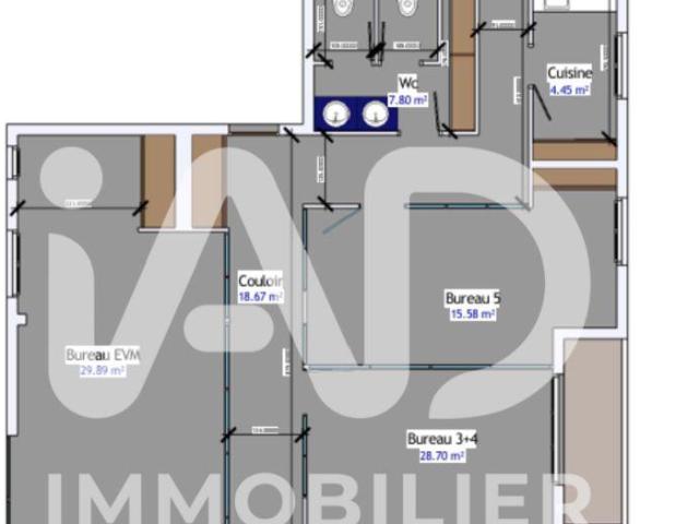 Vente Bureaux 127 m²