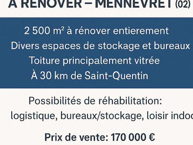Vente Bureaux 1 pièce 2500 m2 Mennevret