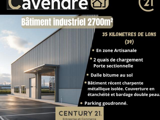 Vente entrepôt Orgelet Zone artisanale proche Lons le Saunier