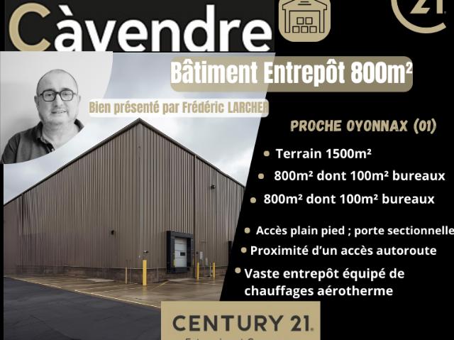Vente entrepôt Oyonnax Proche autoroute