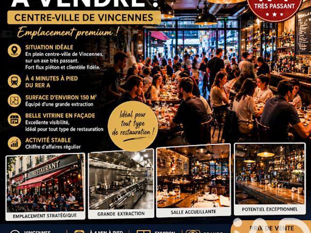 Vente Fond de commerce 0 pièces 150 m2 Vincennes