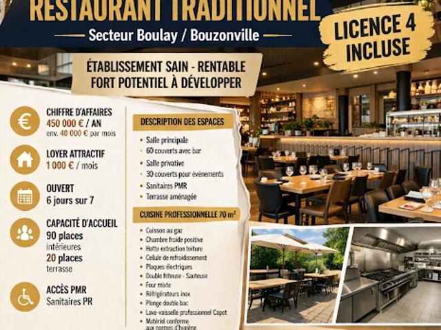 Vente Fond de commerce 0 pièces 250 m2 Boulay