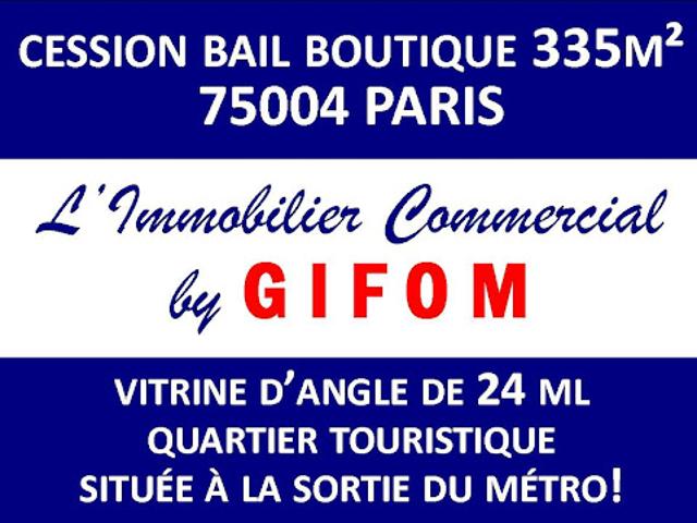 Vente Fond de commerce 0 pièces 335 m2 Paris 4ème