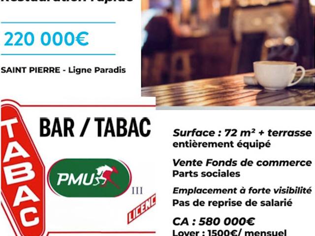 Vente Fond de commerce 0 pièces 72 m2 Saint Pierre