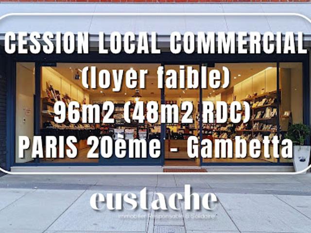 Vente Fond de commerce 0 pièces 96 m2 Paris 20ème