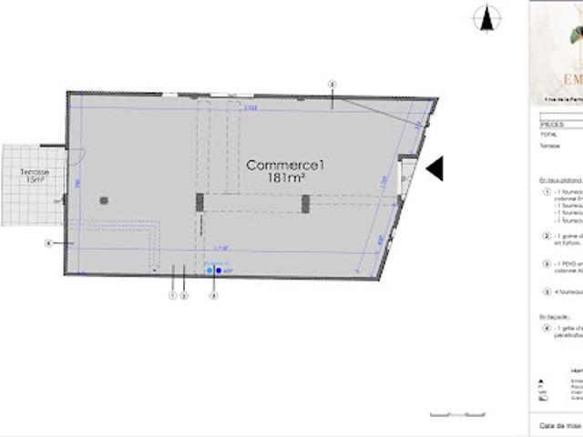 Vente Fond de commerce 181 m2 La Riche