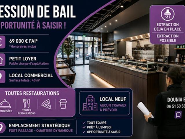 Vente Fond de commerce 40 m2 Lamorlaye