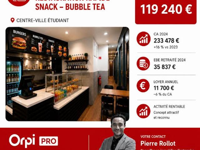 Vente Fond de commerce 55 m2 Amiens