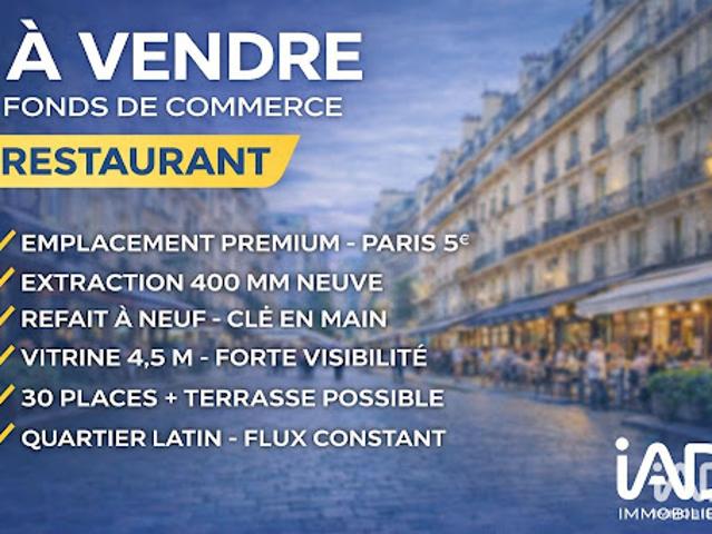 Vente Fond de commerce 56 m2 Paris 5ème
