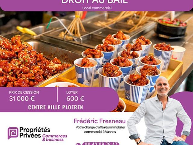 Vente Fond de commerce 50 m2 Vannes