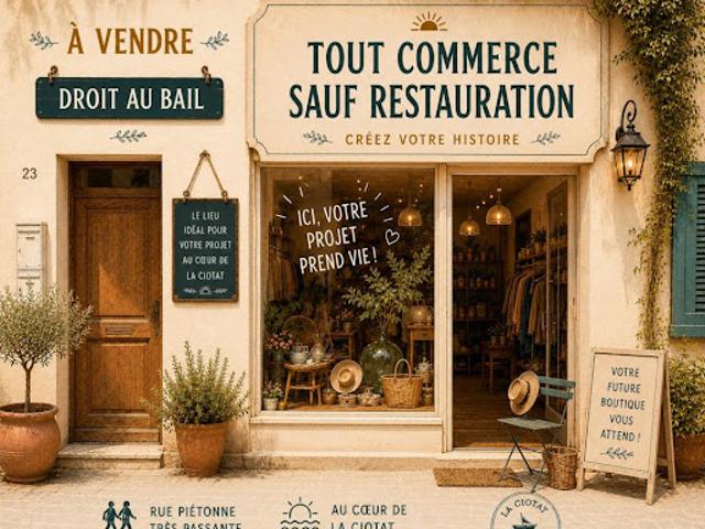 Vente Fond de commerce 74 m2 La Ciotat