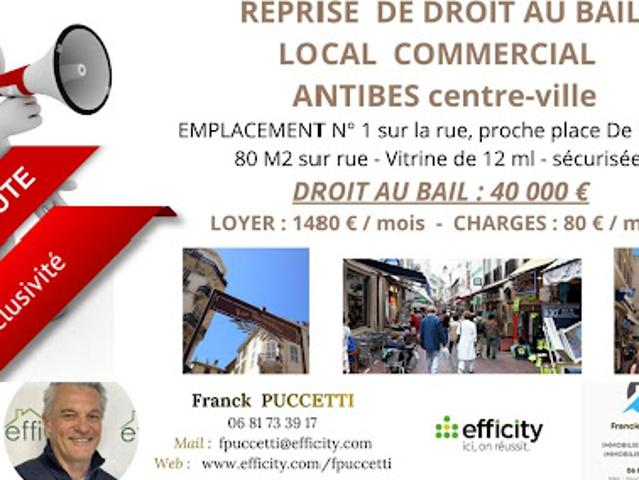 Vente Fond de commerce 75 m2 Antibes