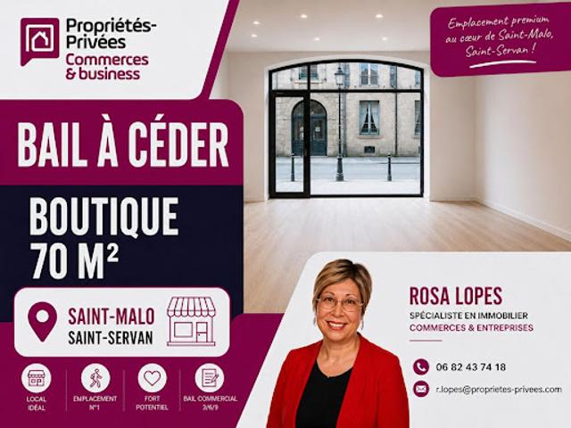 Vente Fond de commerce 70 m2 Saint Malo