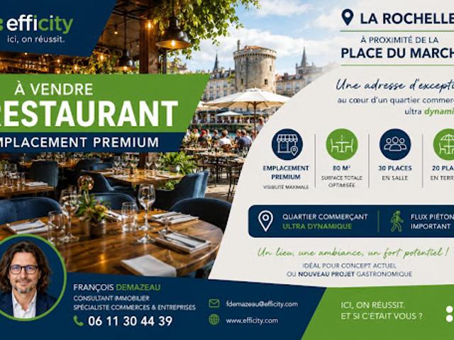Vente Fond de commerce 80 m2 La Rochelle