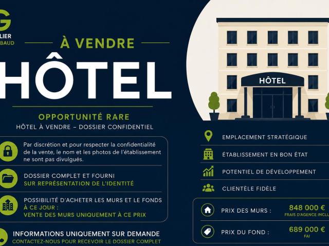 Vente fonds de commerce Hôtel Restaurant à Barentin