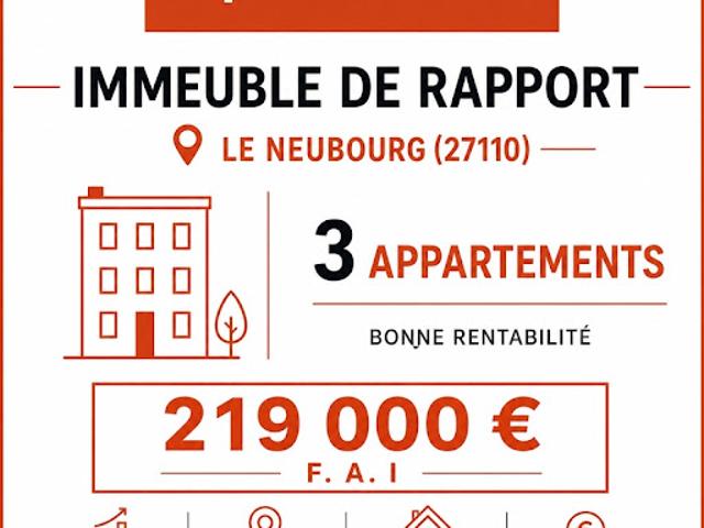 Vente Immeuble 6 pièces 81 m2 Le Neubourg