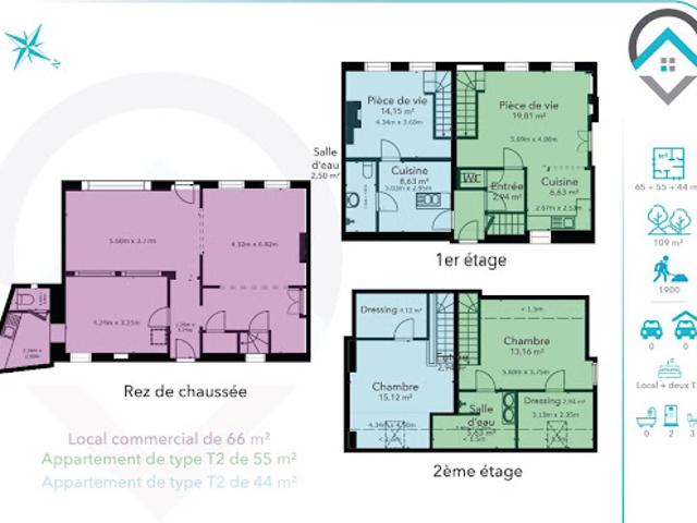 Vente Immeuble 6 pièces 166 m2 Souppes sur Loing