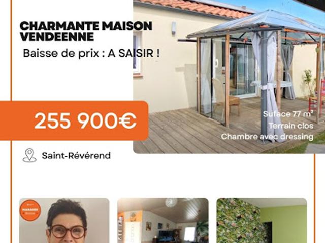 Vente Maison 3 pièces 77 m2 Saint Révérend