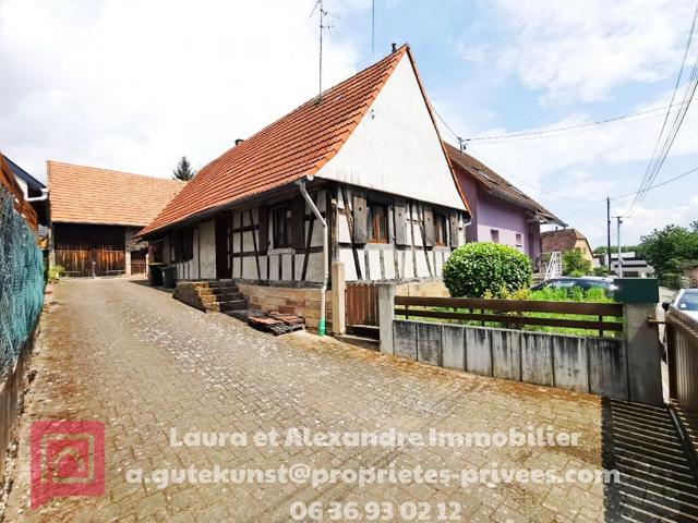 Vente maison 3 pièces d'environ 85 m2 + cour + grange + jardin