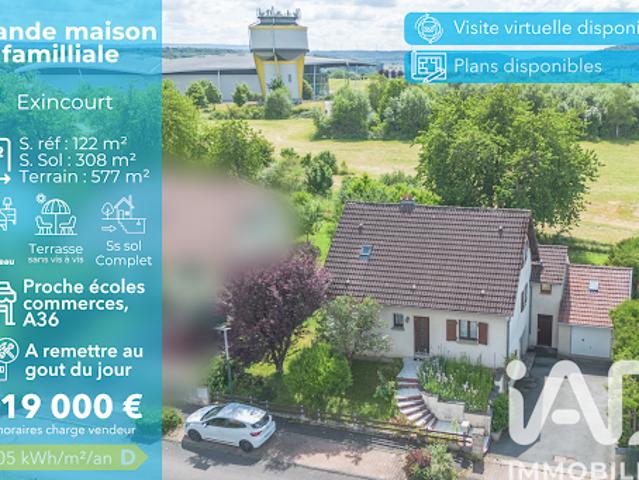 Vente Maison 7 pièces 122 m2 Exincourt