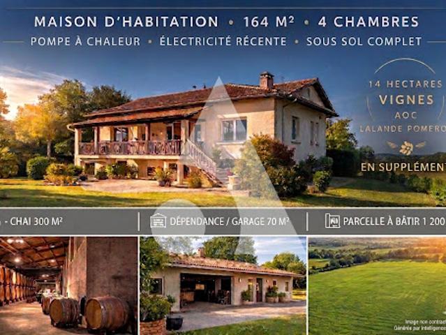 Vente Maison 7 pièces 164 m2 Lalande de Pomerol