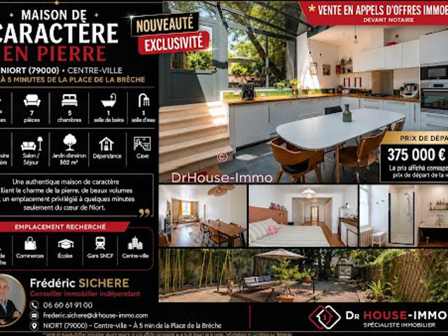 Vente Maison 7 pièces 170 m2 Niort