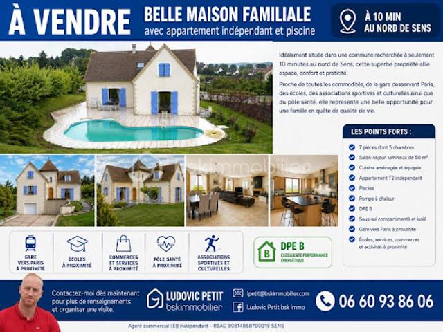 Vente Maison 7 pièces 230 m2 Pont sur Yonne