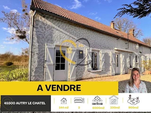 Vente Maison 4 pièces 144 m2 Autry le Châtel